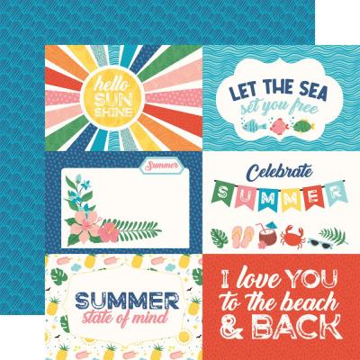 Echo Park Endless Summer Designpapier - 6 x 4 Journaling Cards